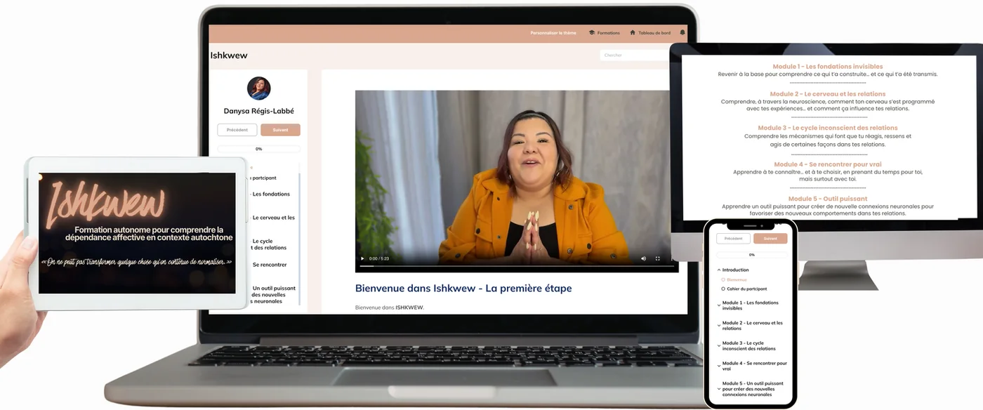 La plateforme ISHKWEW sur ordinateur, tablette et téléphone